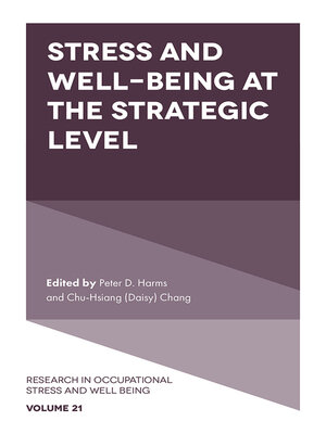 cover image of Stress and Well-Being at the Strategic Level